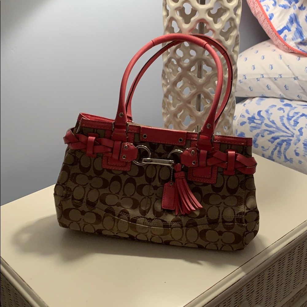 Pink and Gold Coach Purse